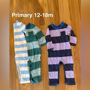 Primary Striped Kids One Pieces - Blue, Green, Purple